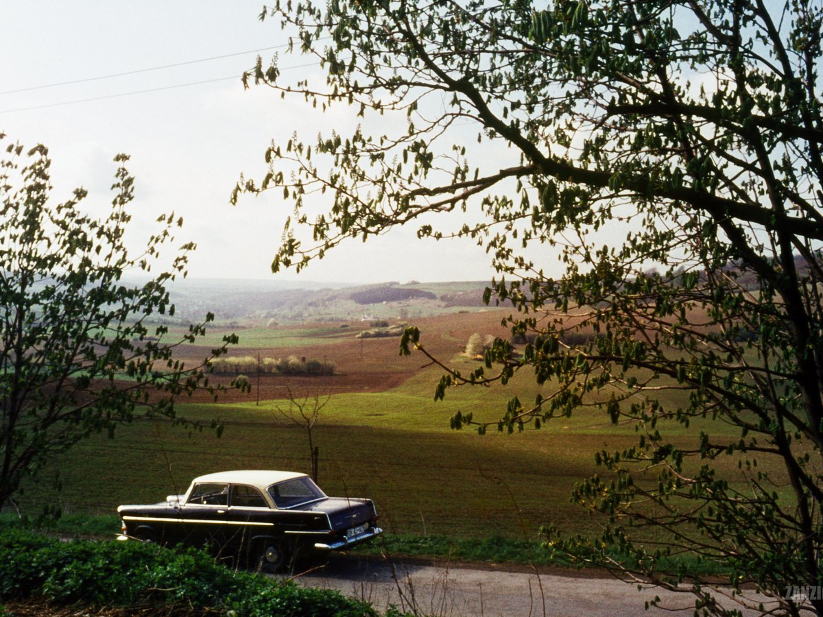 Opel Rekord P2, near Saarbrücken, Germany, c.&nbsp;1961