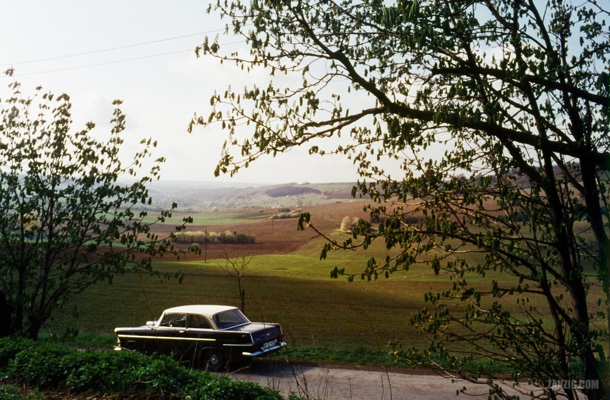 Opel Rekord P2, near Saarbrücken, Germany, c.&nbsp;1961