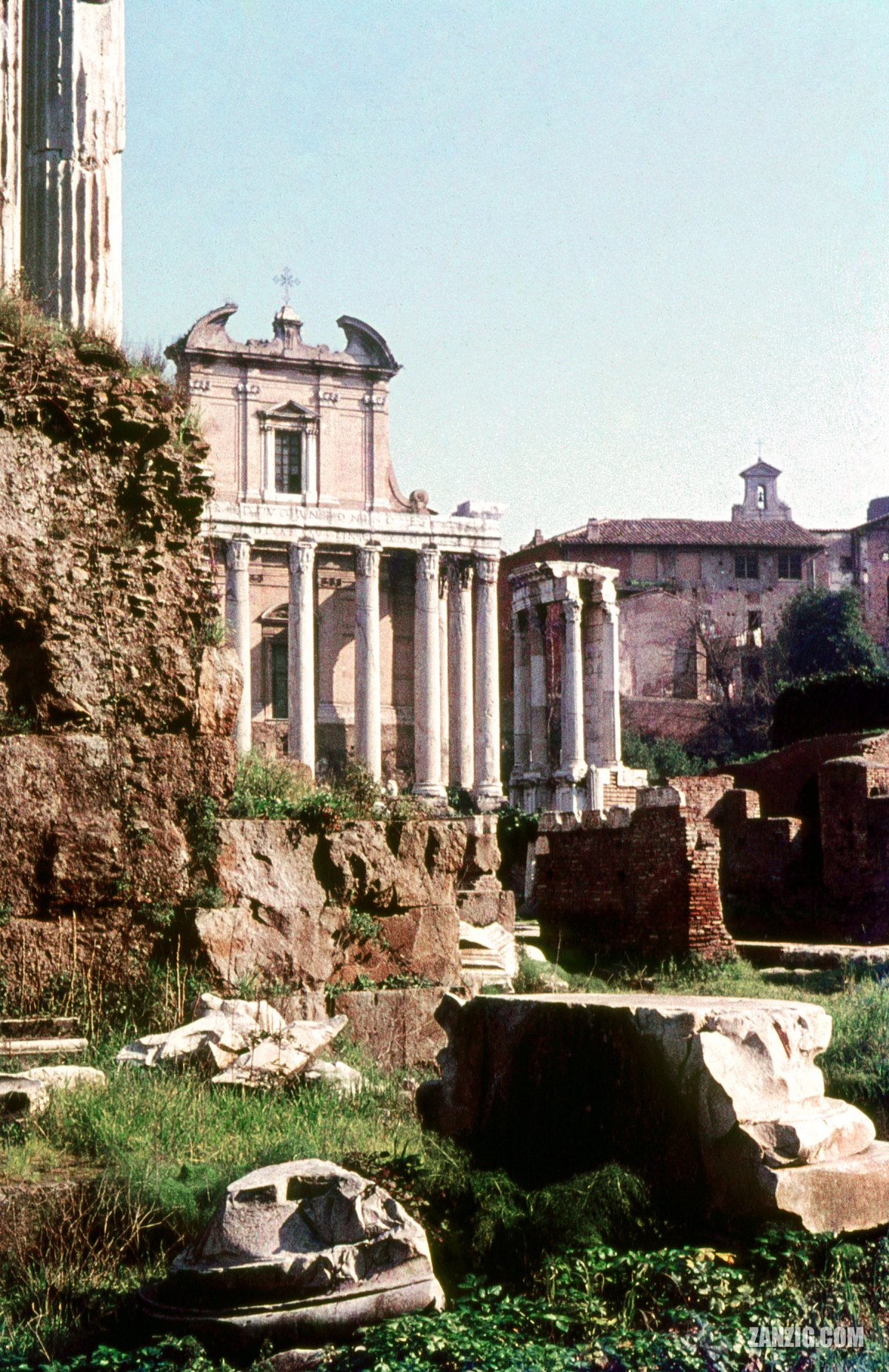 Tempio di Antonino e Faustina, Rome, Italy,&nbsp;1960