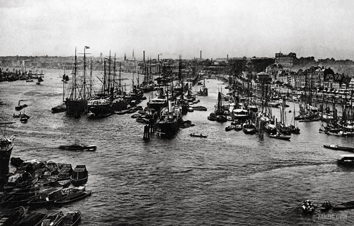 Harbour, Hamburg, Germany,&nbsp;1889