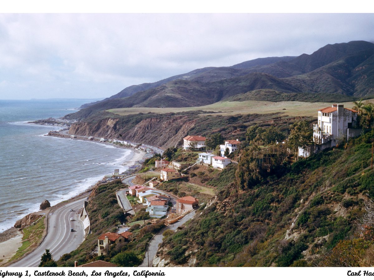 Highway 1, Castlerock Beach, Los Angeles, California,&nbsp;1958