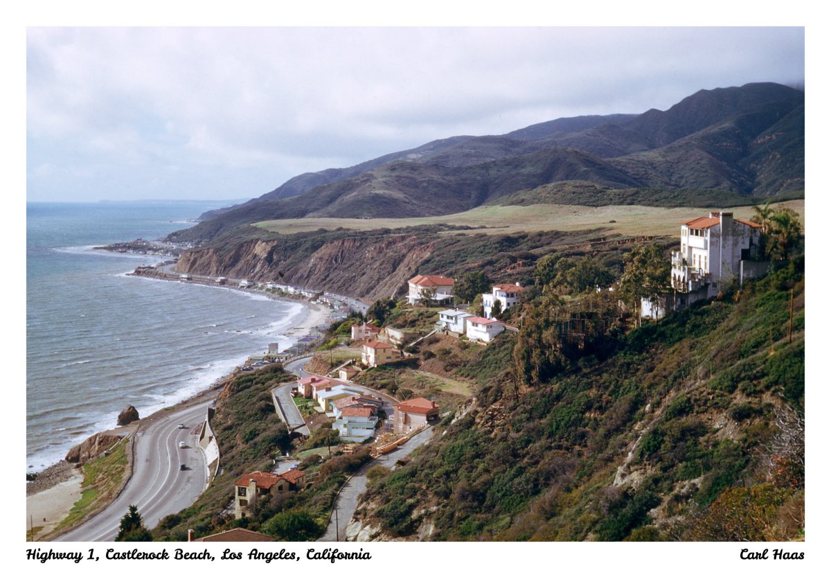 Highway 1, Castlerock Beach, Los Angeles, California,&nbsp;1958